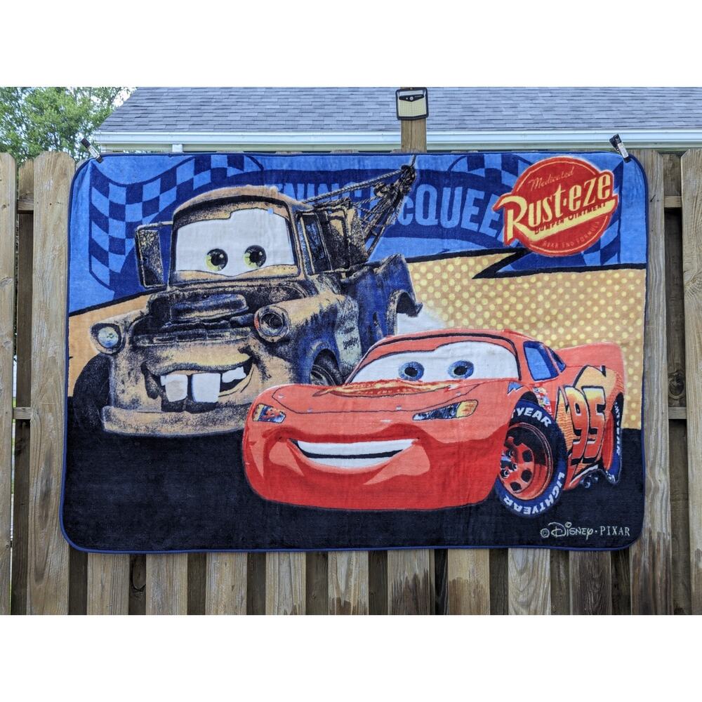 Disney Cars Lightning McQueen Mater Large Area Floor Rug 76" x 54" Kids Bedroom